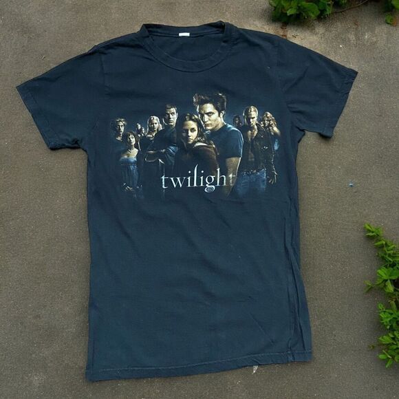 Twilight 2008 Movie Promo Y2K 00s Black Cotton Tee T-Shirt Women's Small - Picture 1 of 8